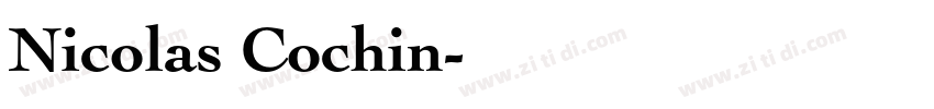 Nicolas Cochin字体转换